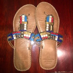 Abercrombie and Fitch beaded sandals